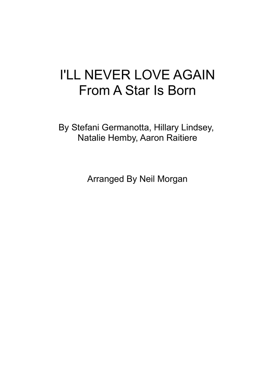 I'll Never Love Again I'll Never Love Again Concert Band scores gallery preview page 1