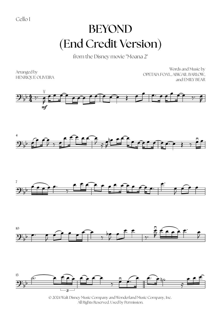 Beyond (End Credit Version) String Duet scores gallery preview page 6