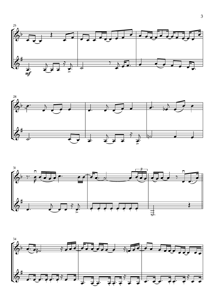 Beyond (End Credit Version) B-Flat Clarinet scores gallery preview page 3