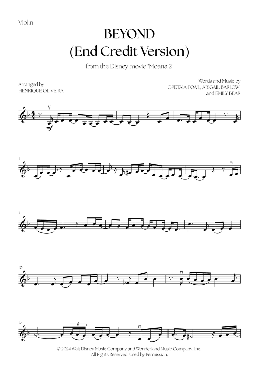 Beyond (End Credit Version) Tuba scores gallery preview page 6