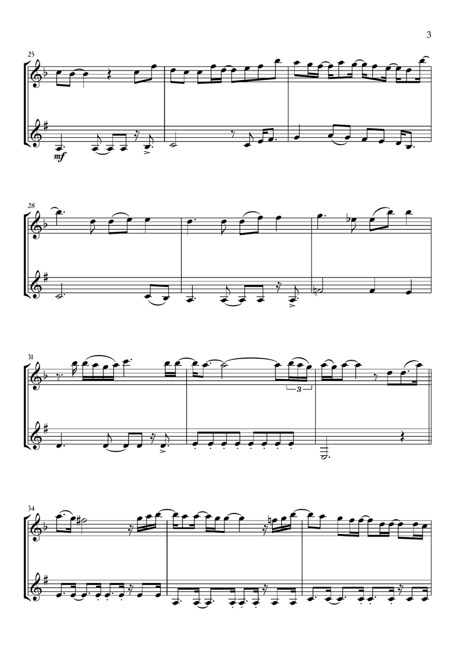 Beyond (End Credit Version) Woodwind Duet scores gallery preview page 3