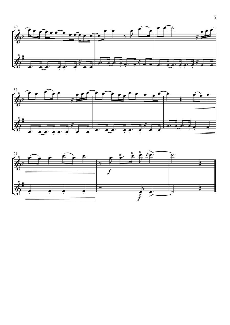 Beyond (End Credit Version) Woodwind Duet scores gallery preview page 5