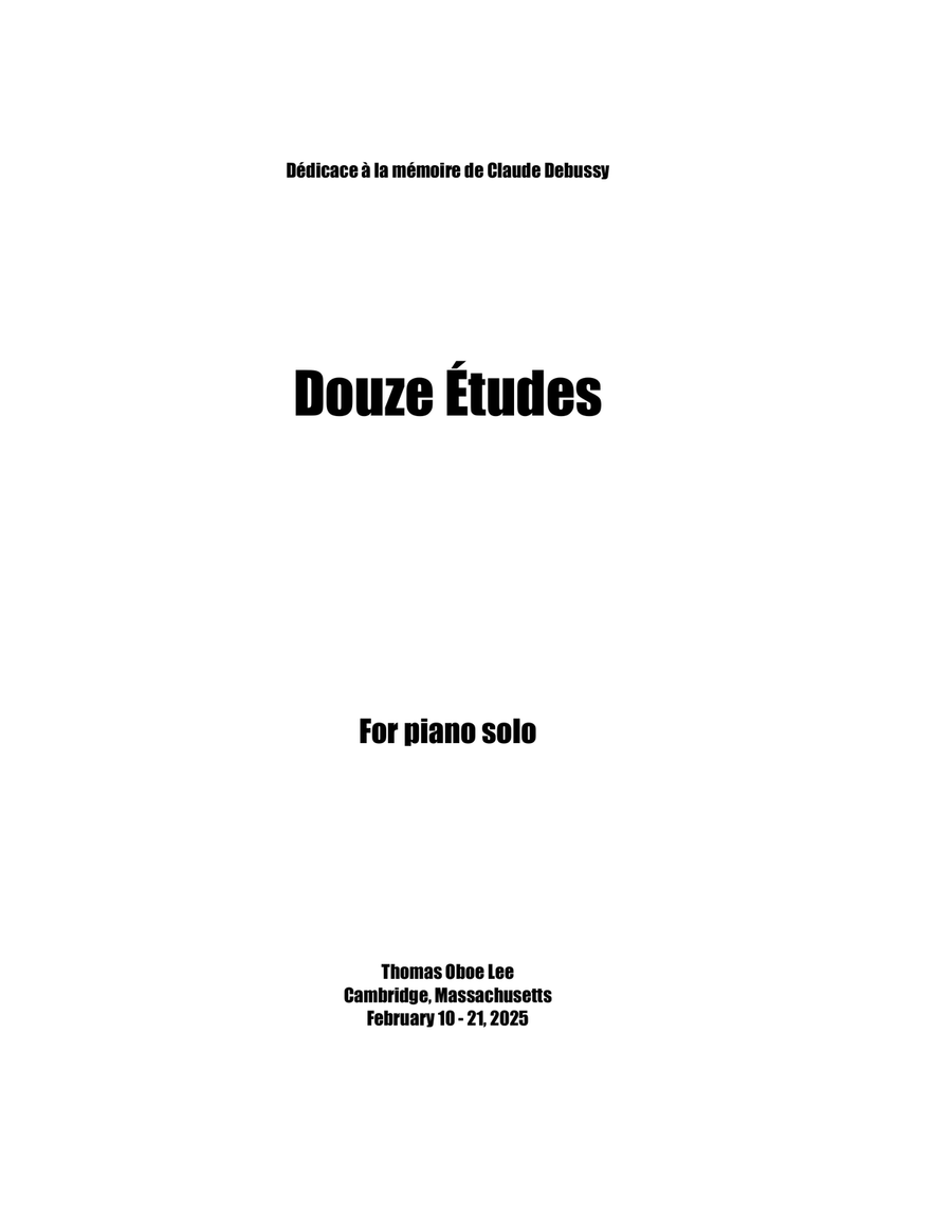 Douze Études Chamber Music scores gallery preview page 1