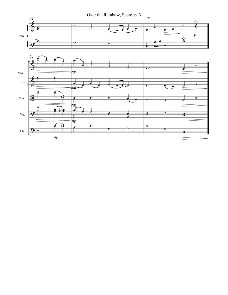 Over The Rainbow Over The Rainbow String Orchestra scores gallery preview page 3