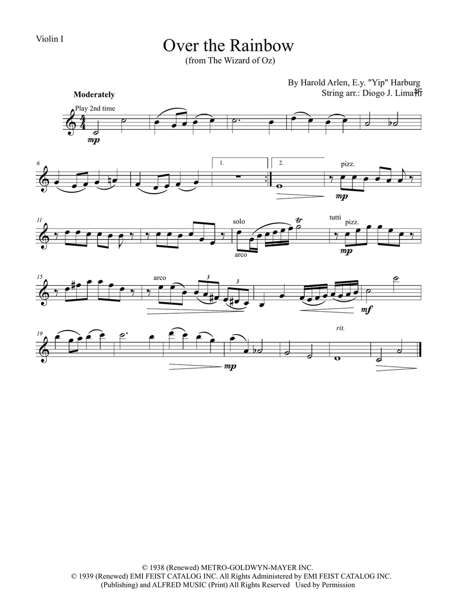 Over The Rainbow Over The Rainbow String Orchestra scores gallery preview page 4