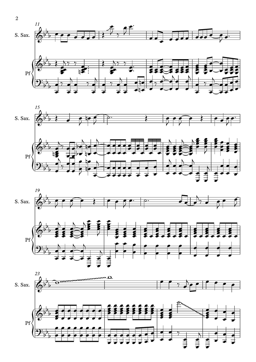 Kotetsu Jeeg No Uta Kotetsu Jeeg No Uta Woodwind Duet scores gallery preview page 2