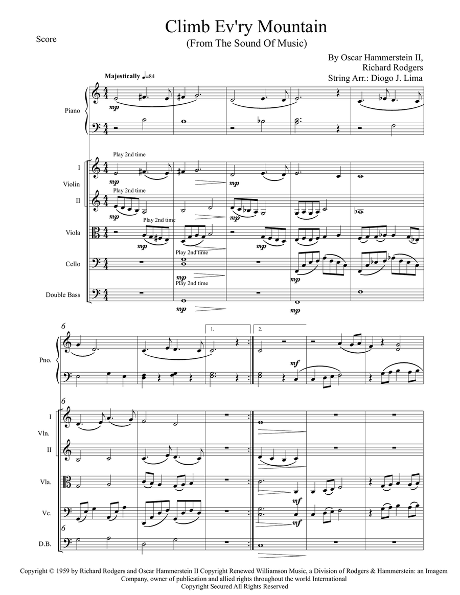 Climb Ev'ry Mountain Climb Ev'ry Mountain String Orchestra scores gallery preview page 1