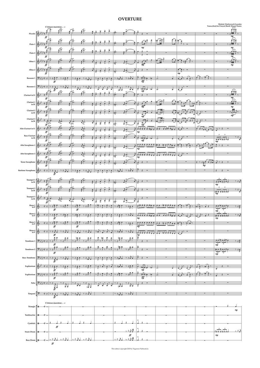 Taras Bulba - Overture Concert Band scores gallery preview page 1