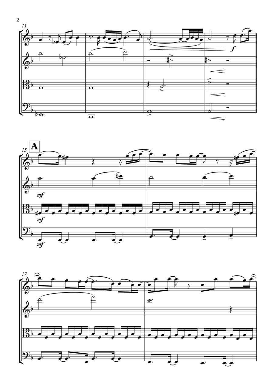 Beyond (End Credit Version) String Quartet scores gallery preview page 3