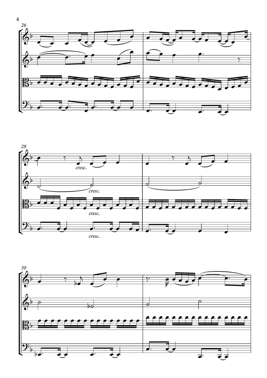 Beyond (End Credit Version) String Quartet scores gallery preview page 5