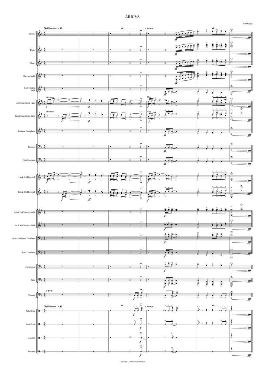 ARRIVA ARRIVA Concert Band scores gallery preview page 1