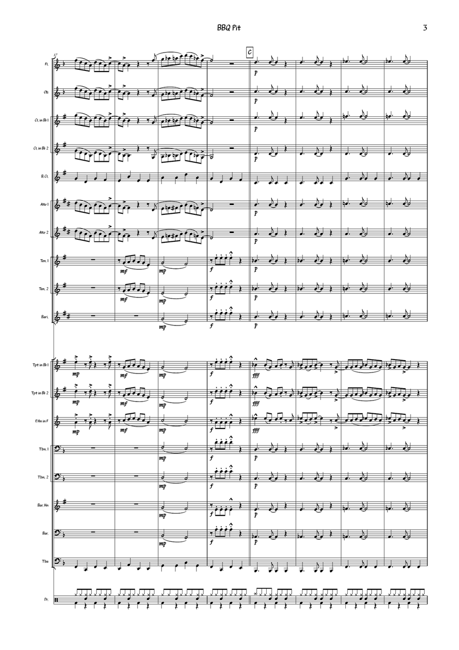 BBQ Pit BBQ Pit Concert Band scores gallery preview page 6
