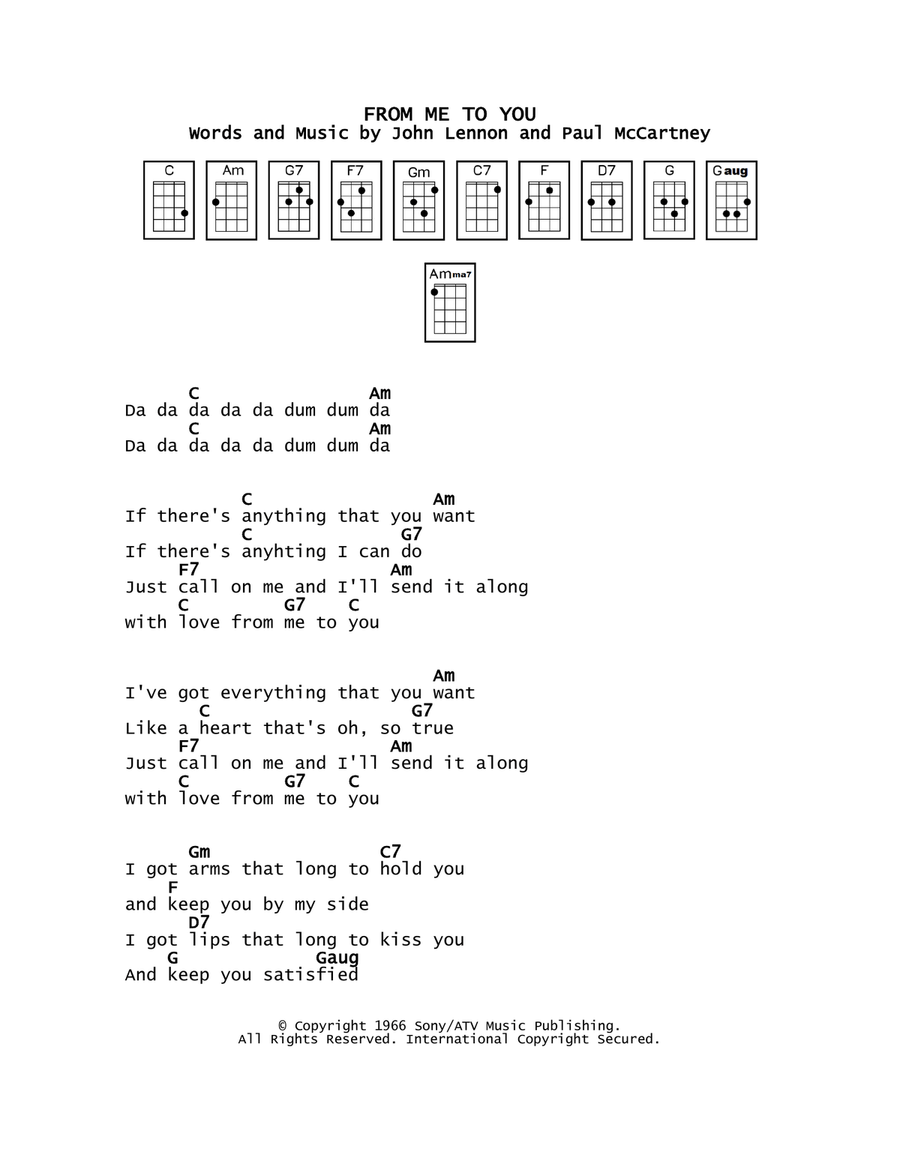 From Me To You Fantasy From Me To You Fantasy Ukulele scores gallery preview page 1
