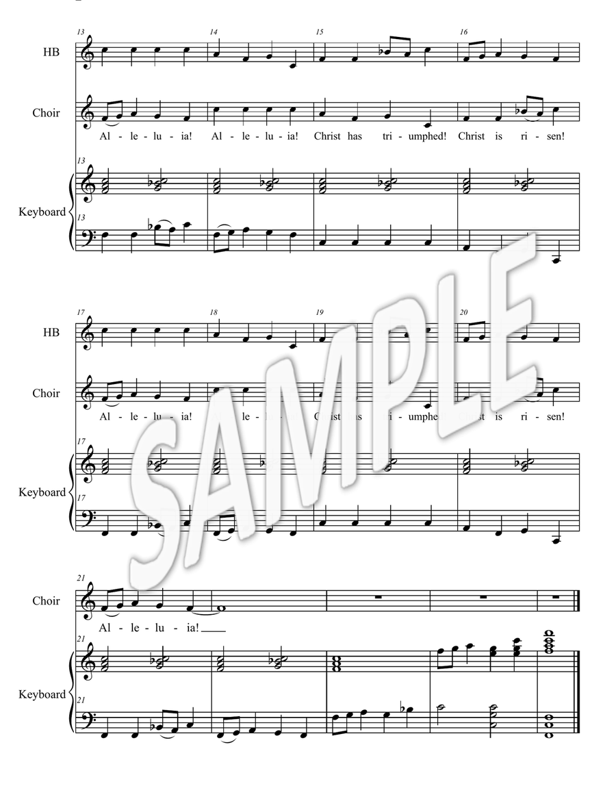 Easter Round (for U/2+ Choir, Handbells, Keyboard or others) Choir scores gallery preview page 2