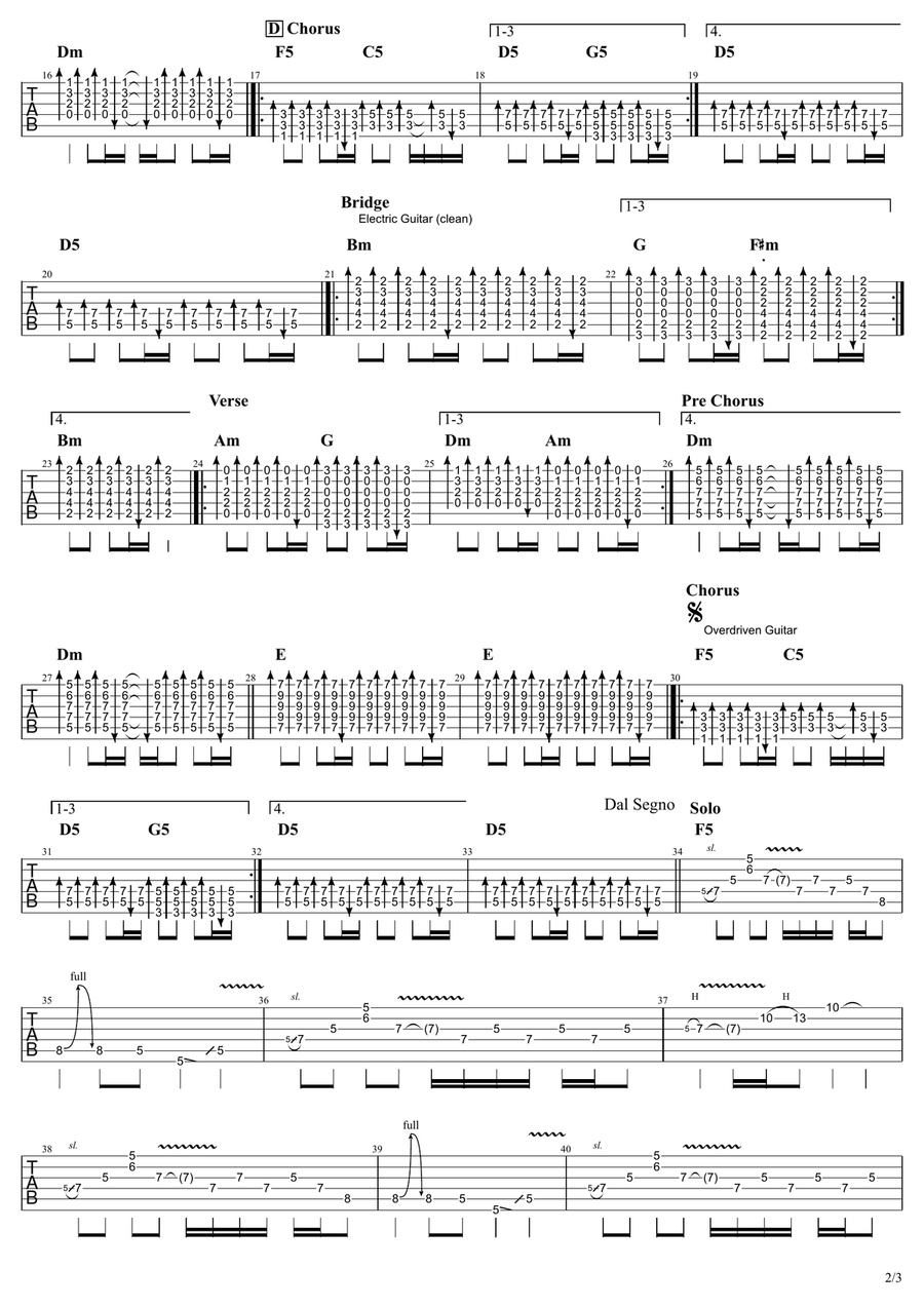 Dani California Dani California Acoustic Guitar scores gallery preview page 2