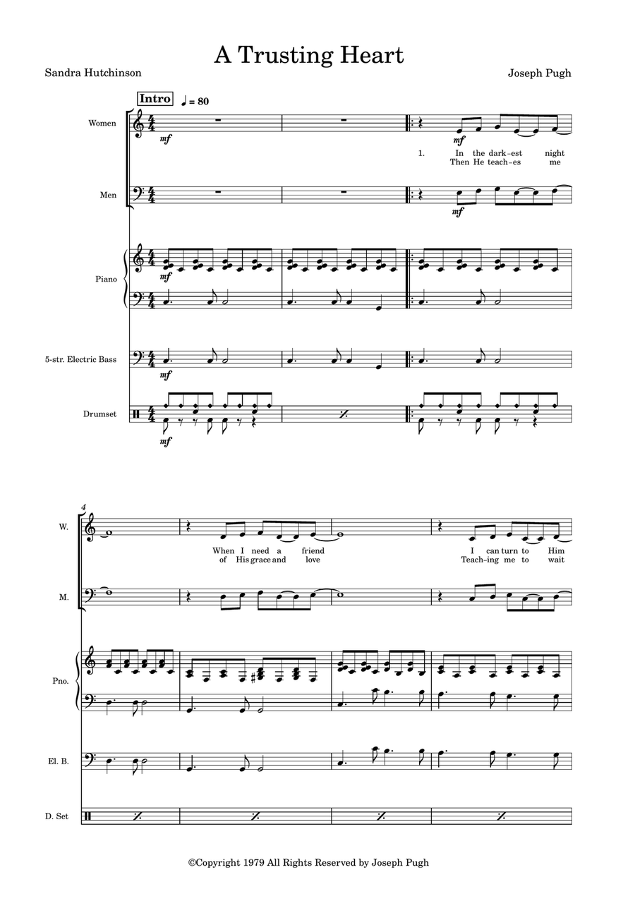 A Trusting Heart A Trusting Heart Choir scores gallery preview page 1