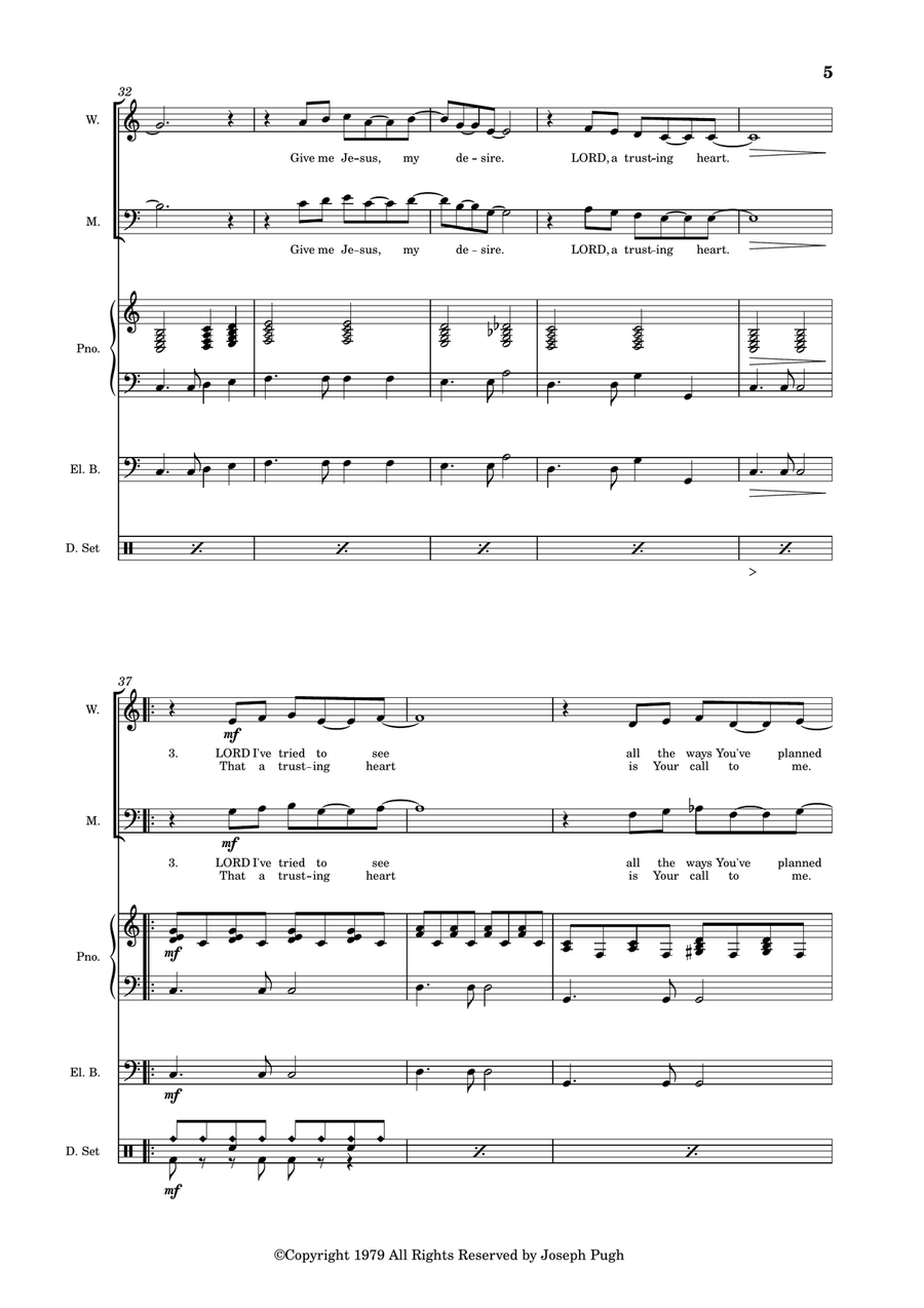 A Trusting Heart A Trusting Heart Choir scores gallery preview page 5