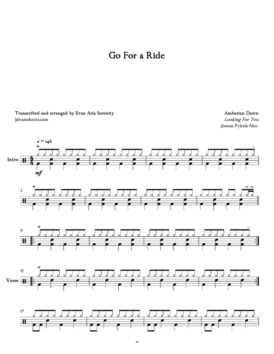 Go For A Ride Drum Set scores gallery preview page 1
