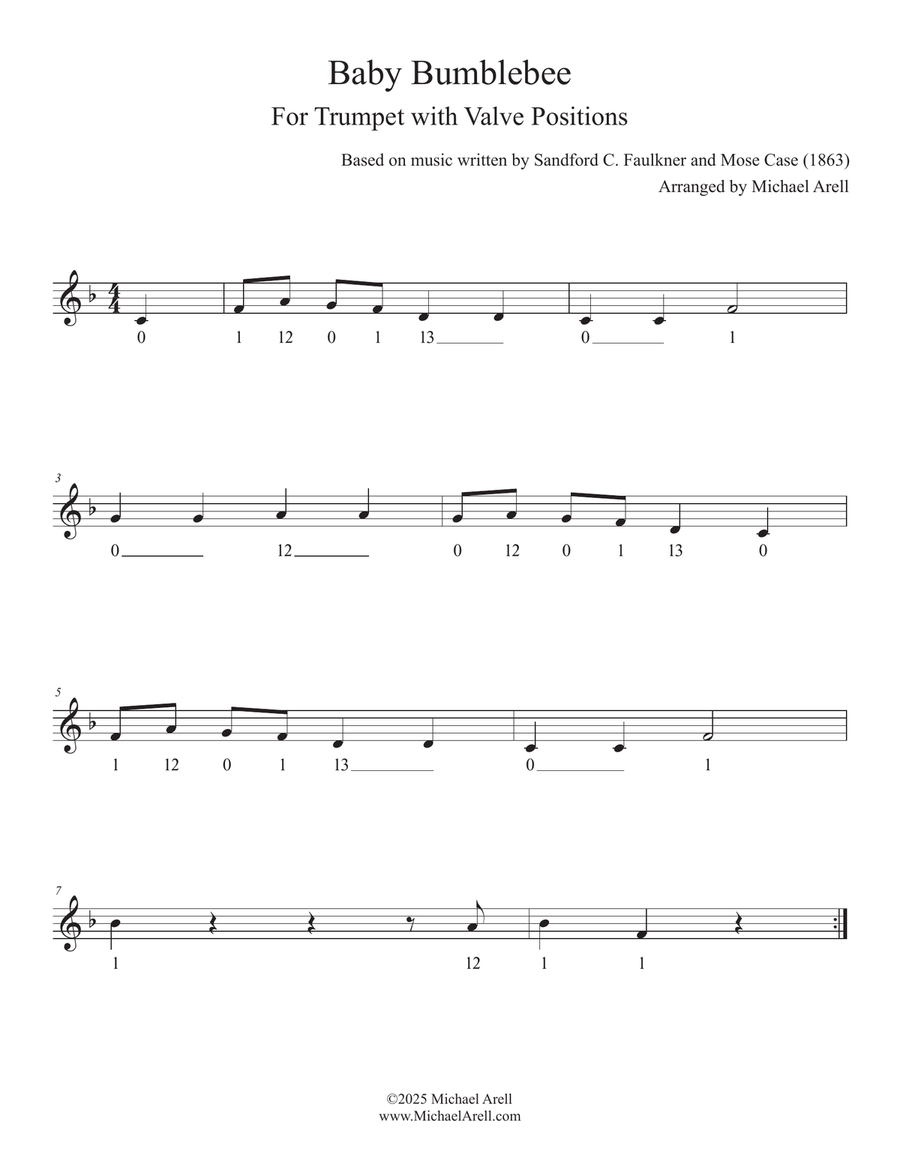 Baby Bumblebee for Trumpet C Trumpet scores gallery preview page 2