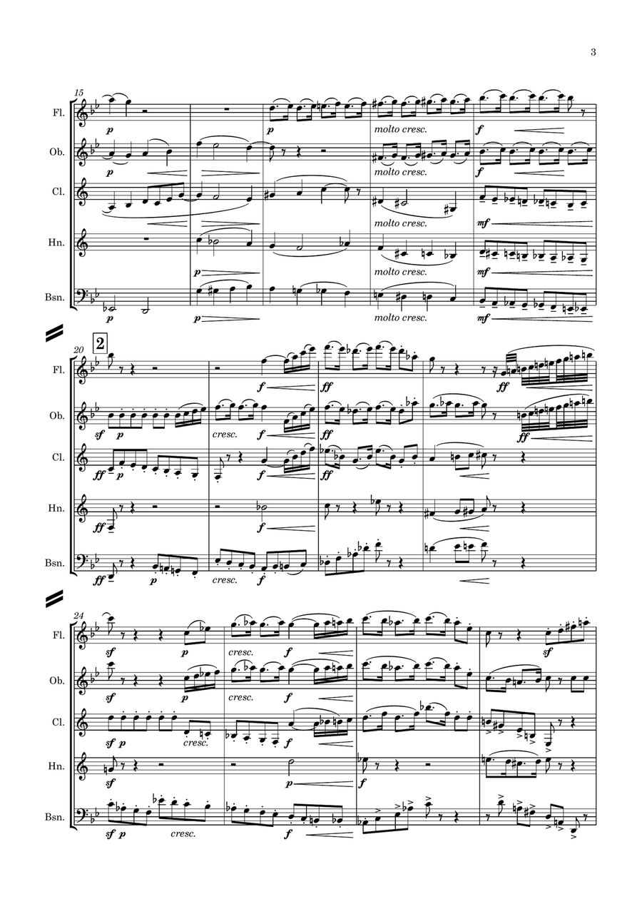 Elgar: The Wand of Youth Suite No.1 Op.1a (A Selection of Pieces) - wind quintet Woodwind Quintet scores gallery preview page 4