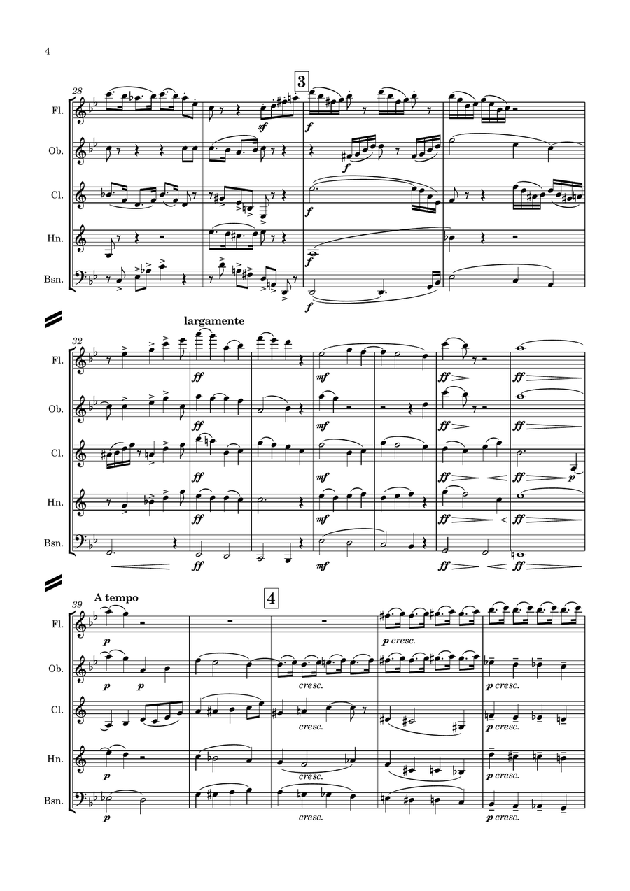 Elgar: The Wand of Youth Suite No.1 Op.1a (A Selection of Pieces) - wind quintet Woodwind Quintet scores gallery preview page 5