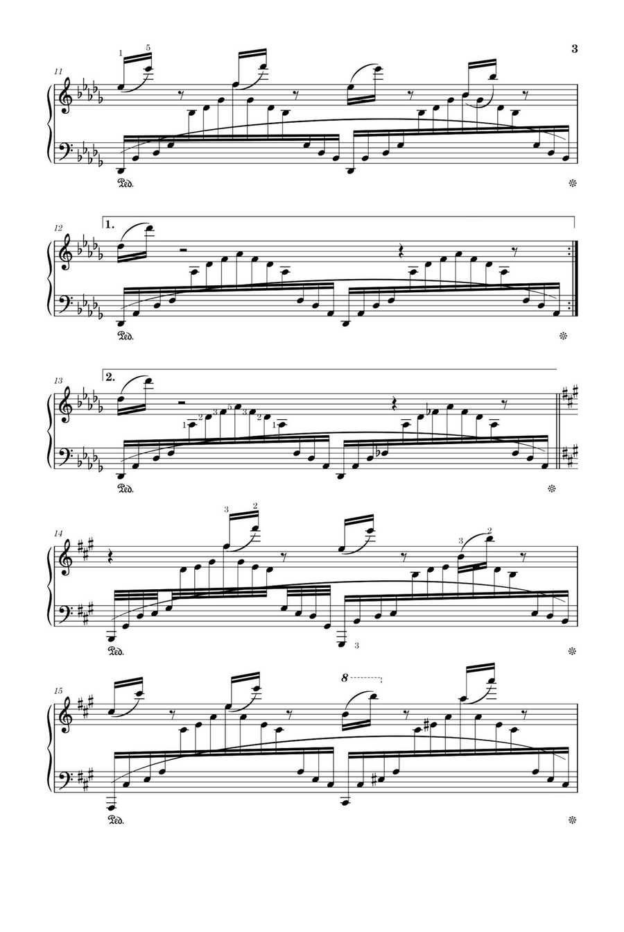 Trois Etudes de Concert No.3 Un Sospiro - Franz Liszt Piano Method scores gallery preview page 3