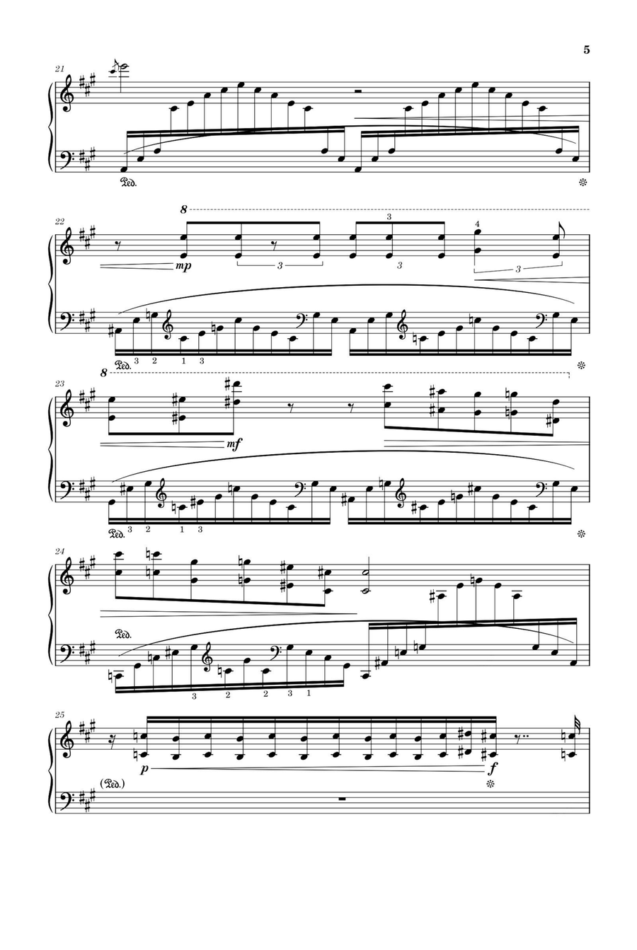 Trois Etudes de Concert No.3 Un Sospiro - Franz Liszt Piano Method scores gallery preview page 5