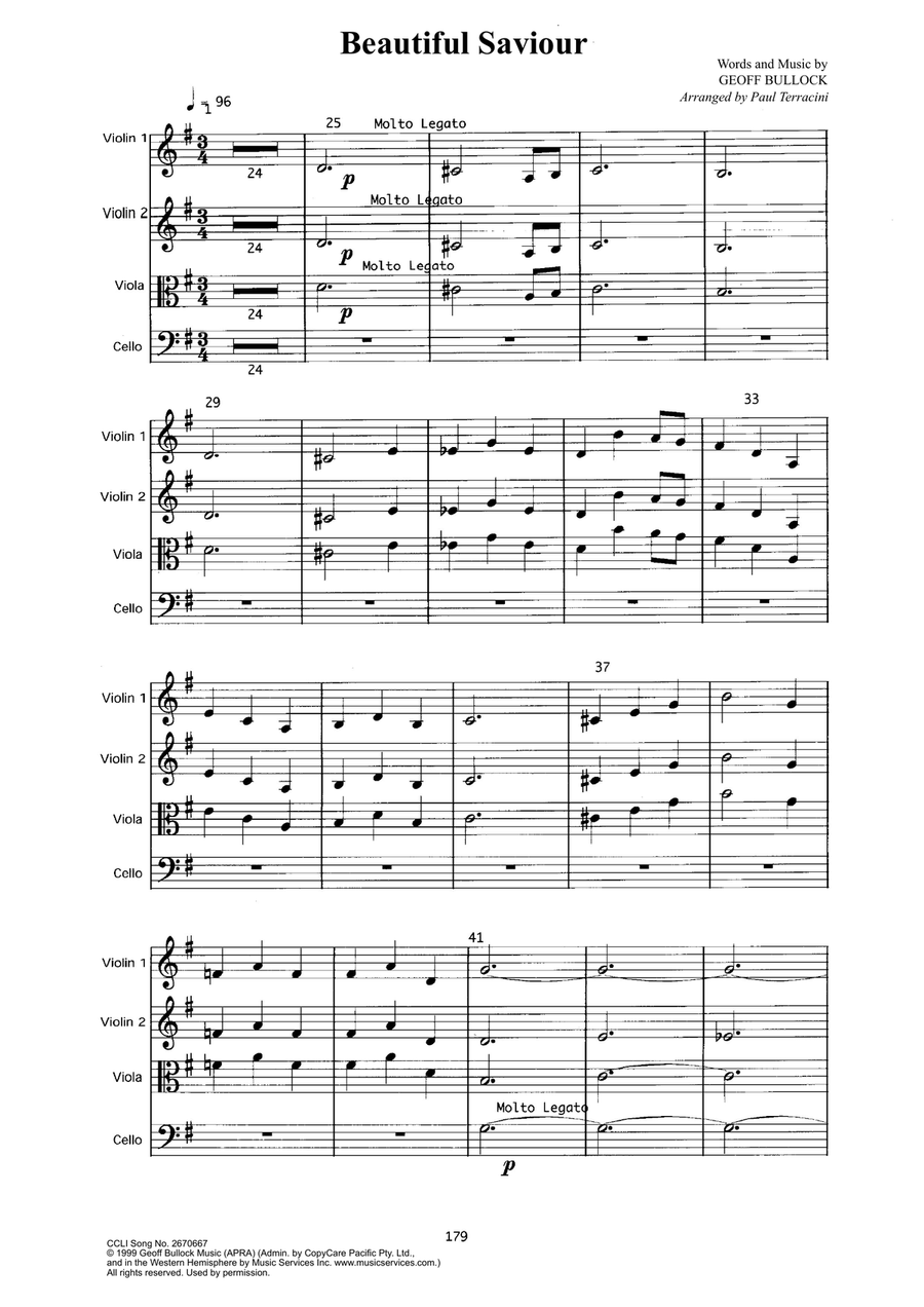 Beautiful Saviour Beautiful Saviour String Quartet scores gallery preview page 1