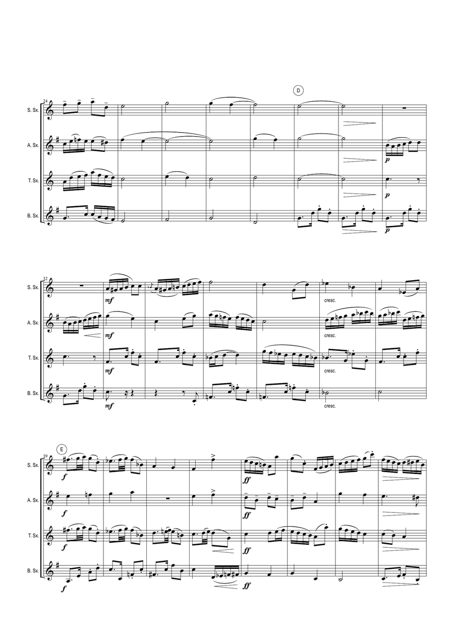 SAGUEÑA SAGUEÑA Saxophone Quartet scores gallery preview page 3