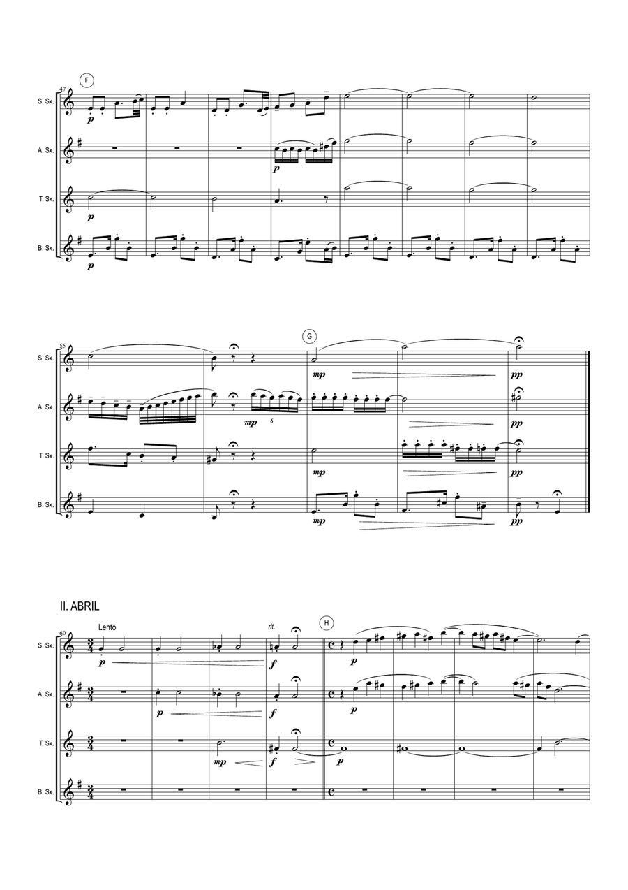 SAGUEÑA SAGUEÑA Saxophone Quartet scores gallery preview page 4
