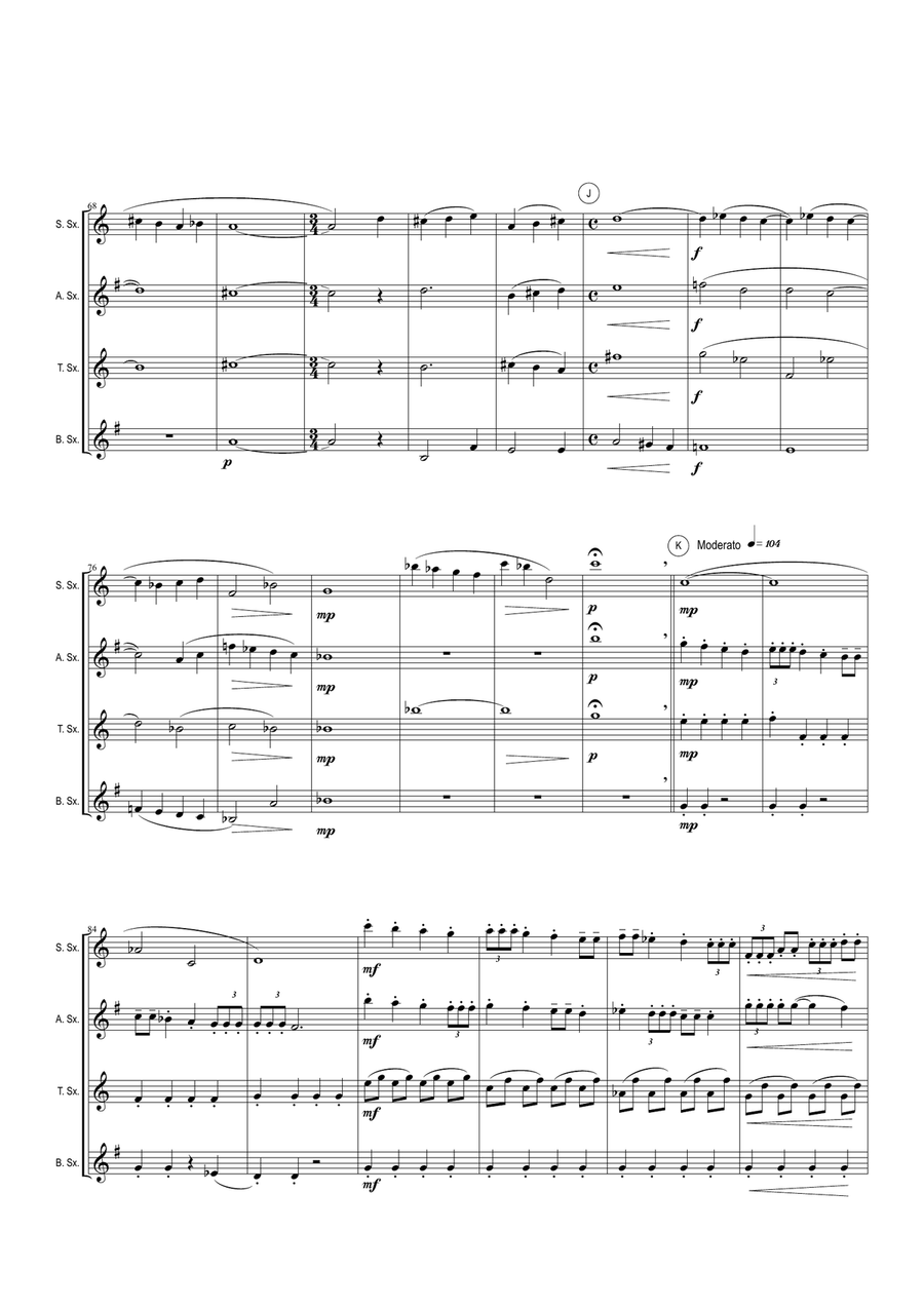 SAGUEÑA SAGUEÑA Saxophone Quartet scores gallery preview page 5