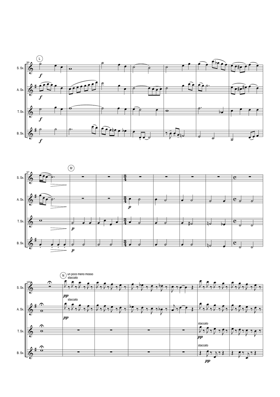 SAGUEÑA SAGUEÑA Saxophone Quartet scores gallery preview page 6