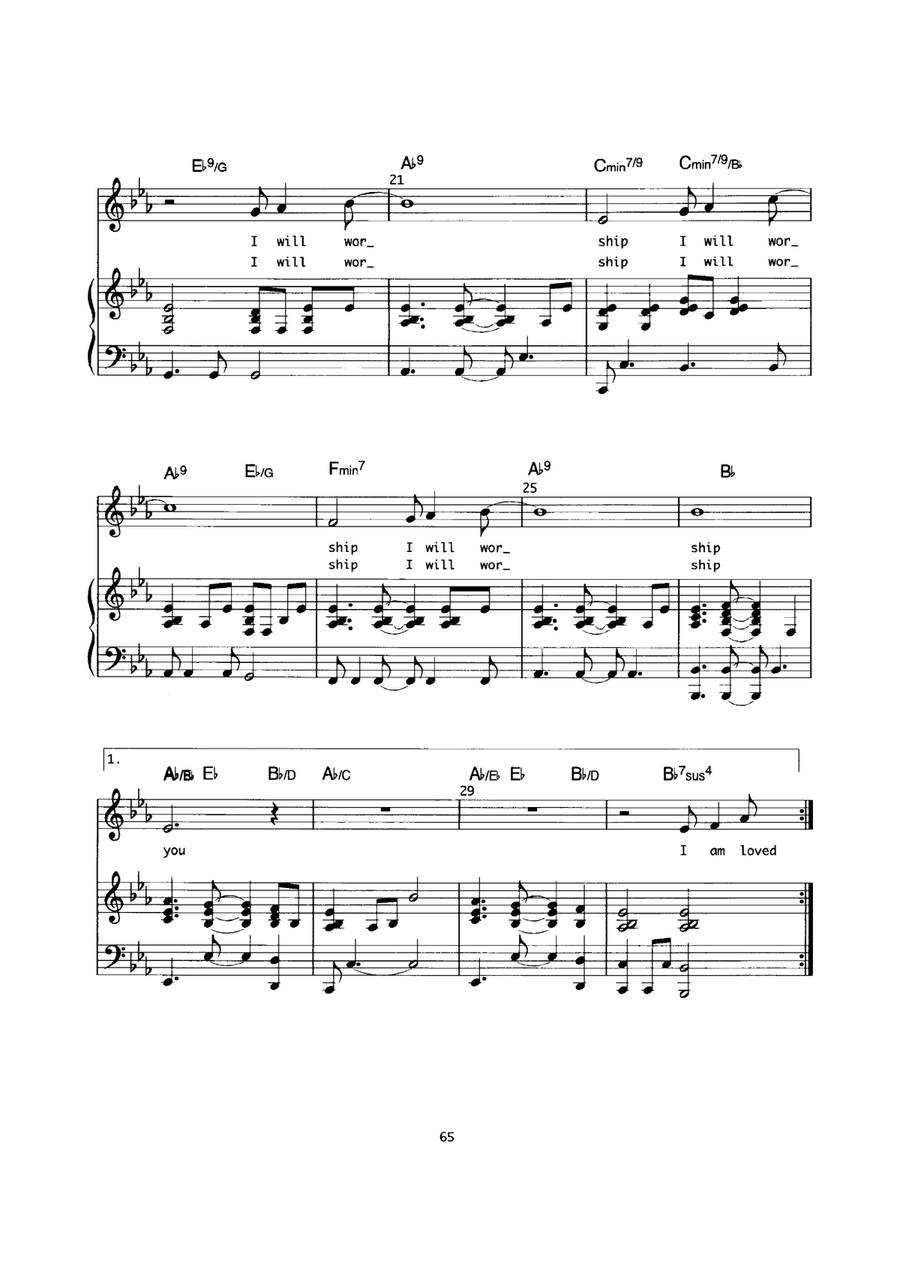 I Will Worship I Will Worship Piano, Vocal scores gallery preview page 3