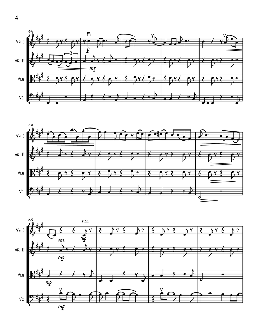 Drop Baby Drop Drop Baby Drop String Quartet scores gallery preview page 4