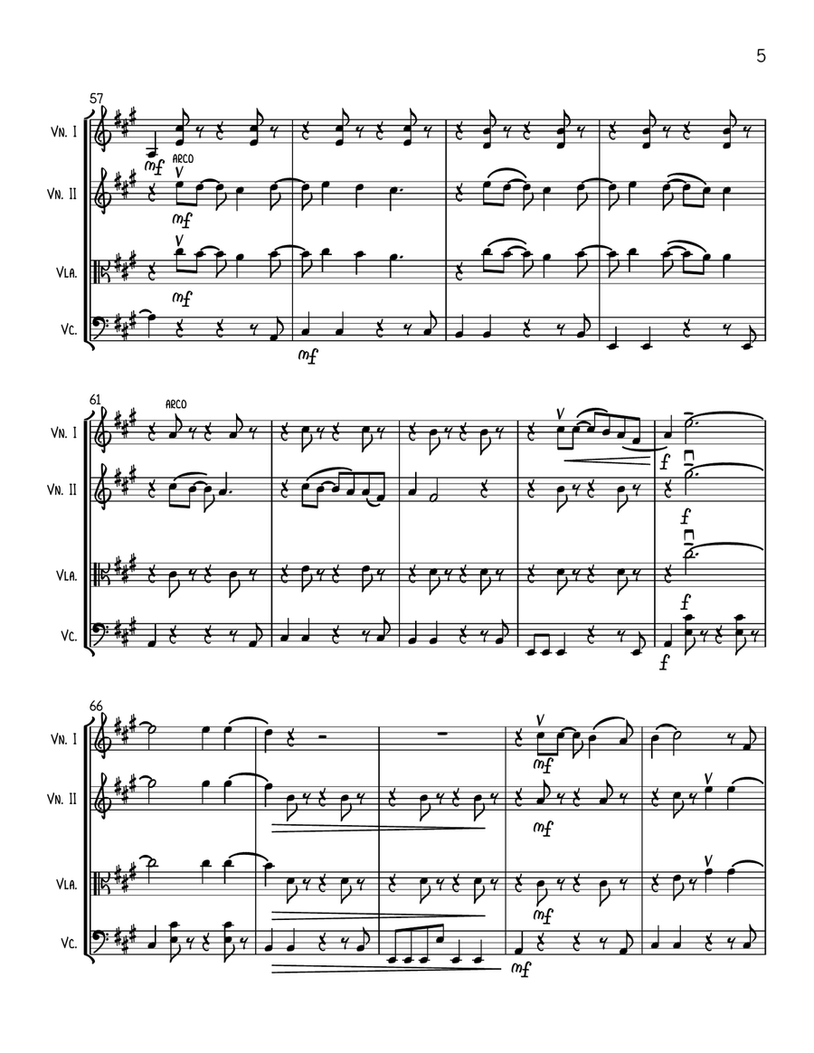 Drop Baby Drop Drop Baby Drop String Quartet scores gallery preview page 5