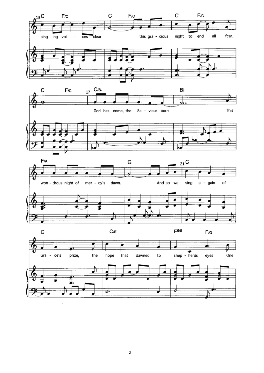 And So We Sing (A Star Shown) Piano, Vocal scores gallery preview page 2