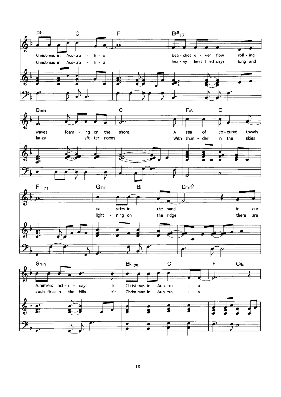 Christmas In Australia Christmas In Australia Piano, Vocal scores gallery preview page 2