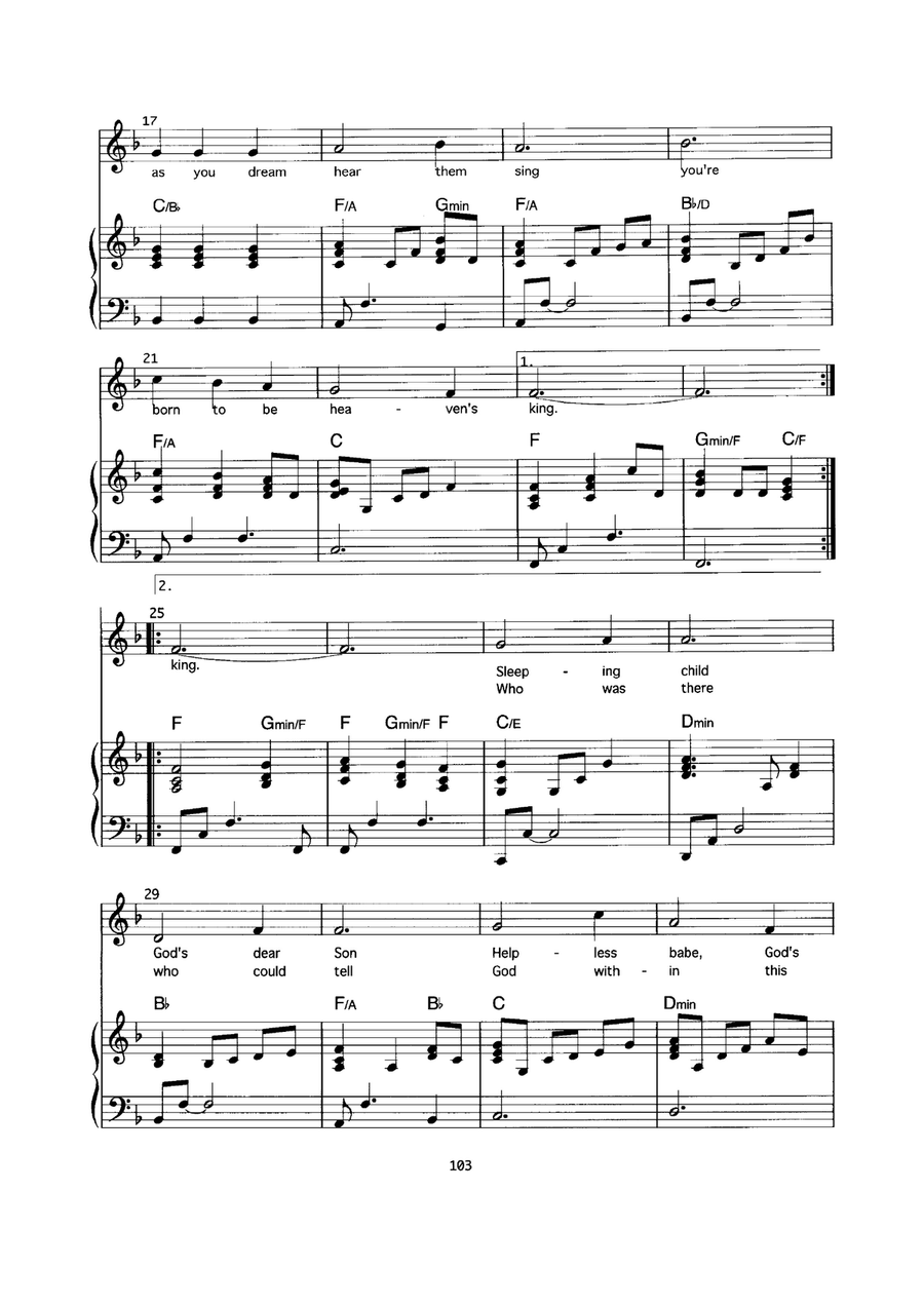 Lullaby (Sleep Little Baby) Piano, Vocal scores gallery preview page 2