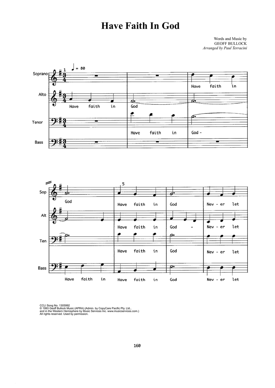 Have Faith In God Have Faith In God 4-Part scores gallery preview page 1