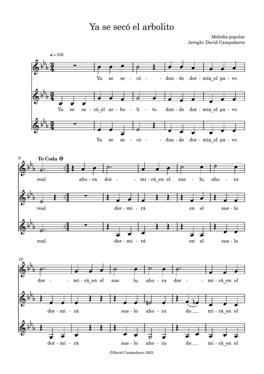 Ya se secó el arbolito Ya se secó el arbolito Women's Choir scores gallery preview page 2