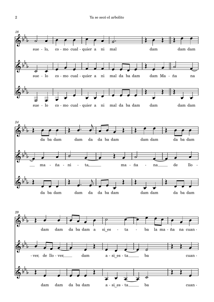 Ya se secó el arbolito Ya se secó el arbolito Women's Choir scores gallery preview page 3