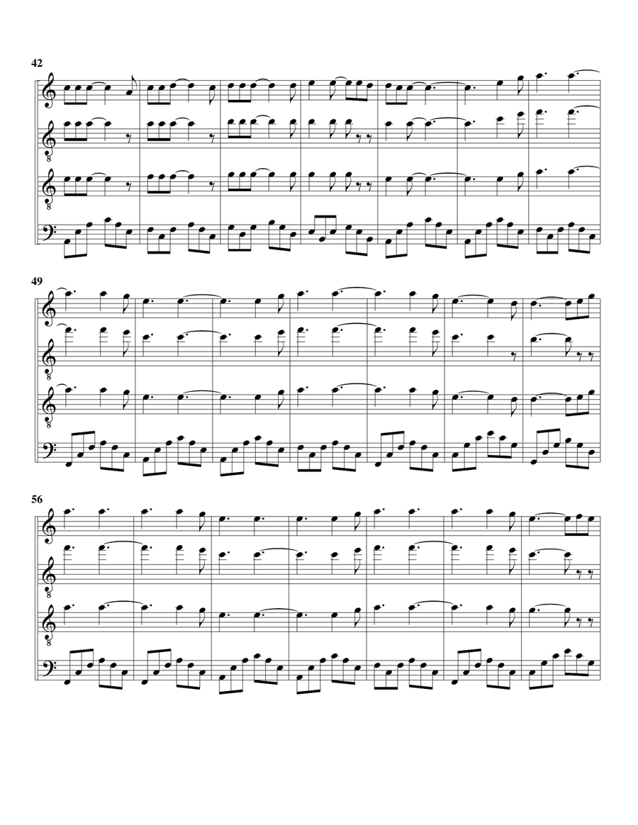 Hallelujah Hallelujah Soprano Recorder scores gallery preview page 4