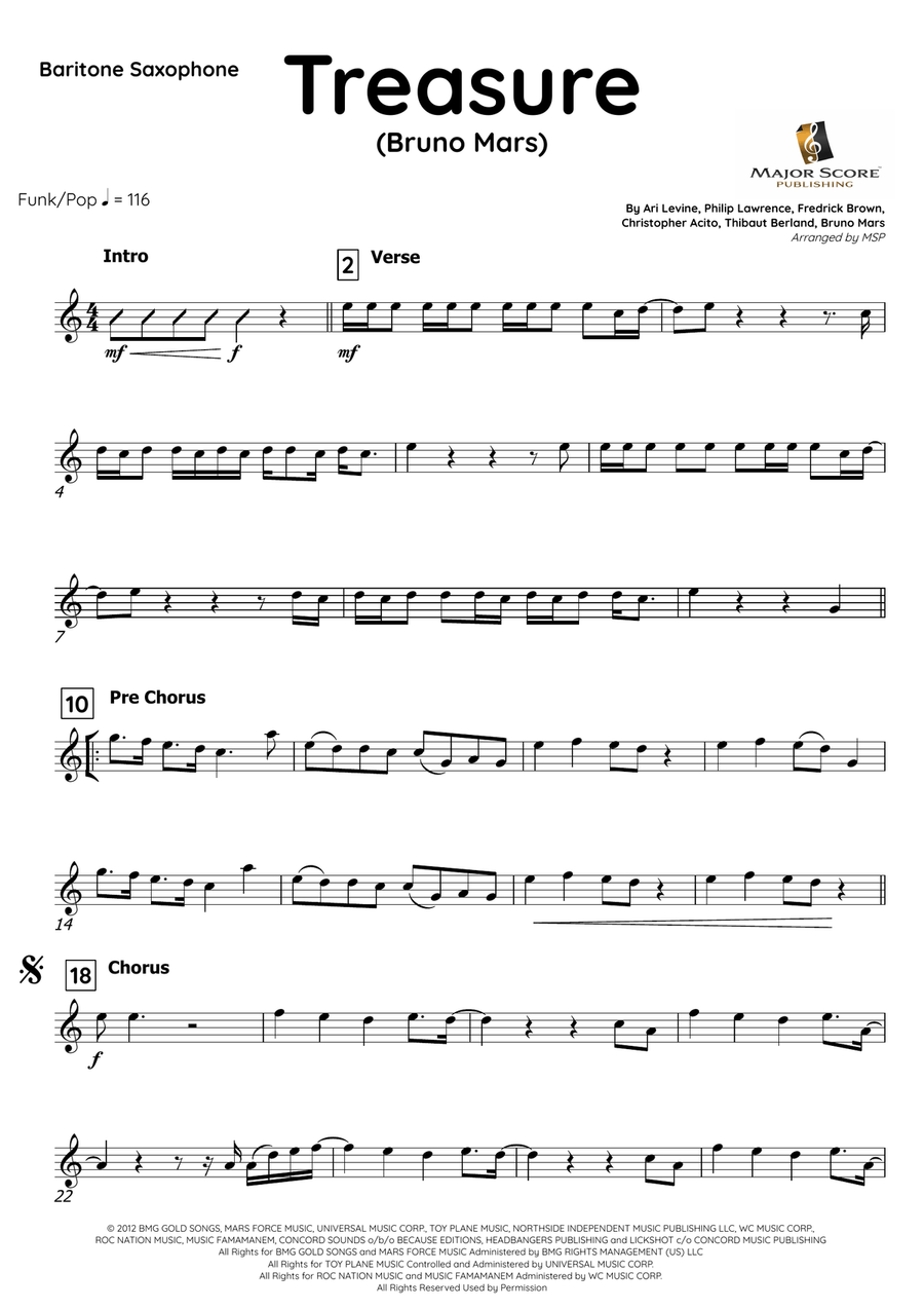 Treasure Baritone Saxophone scores gallery preview page 2