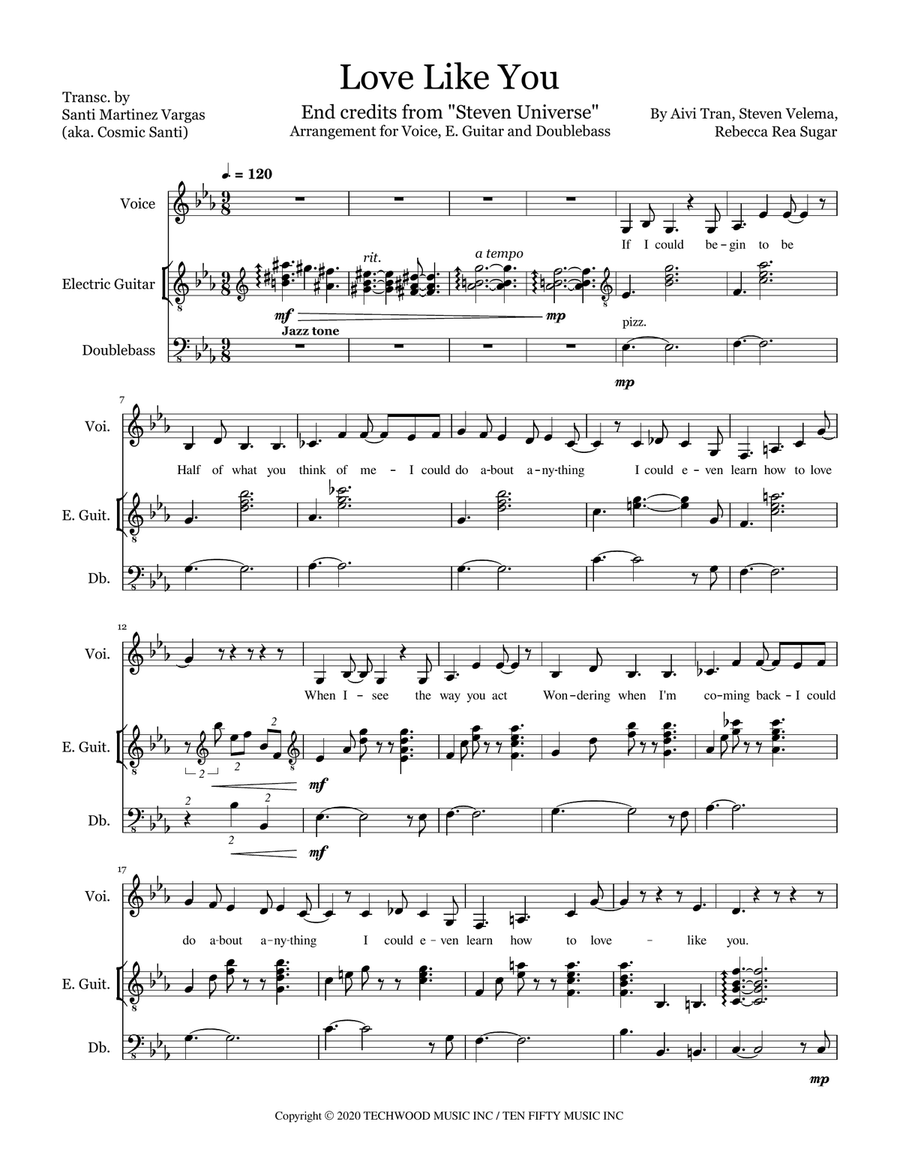 Love Like You (End Credits) Small Ensemble scores gallery preview page 1
