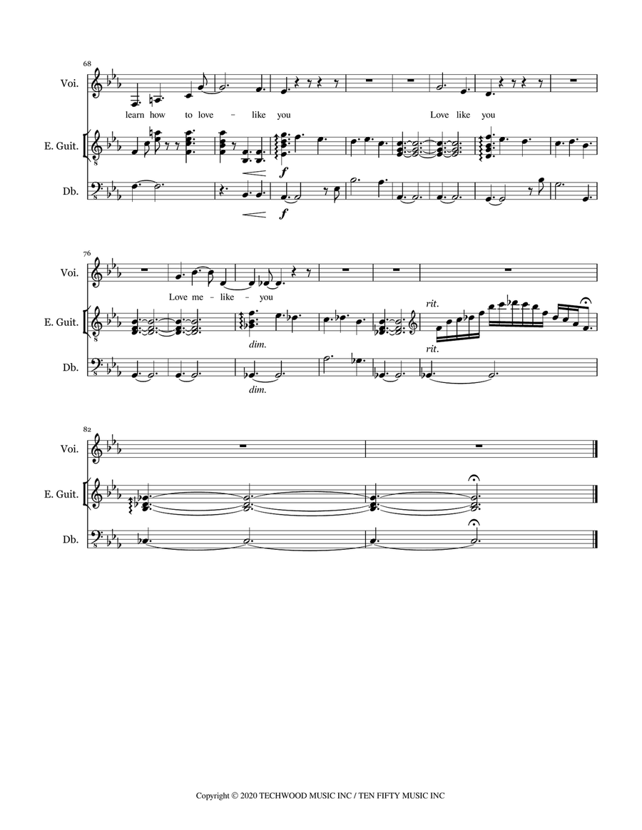 Love Like You (End Credits) Small Ensemble scores gallery preview page 4