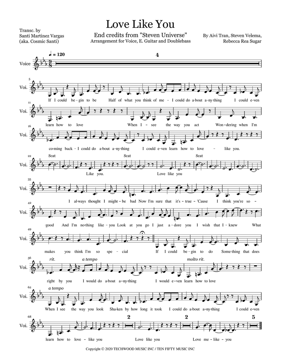Love Like You (End Credits) Small Ensemble scores gallery preview page 5