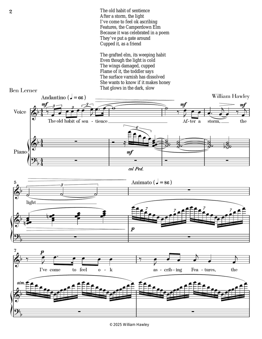 The Camperdown Elm Piano, Vocal scores gallery preview page 2