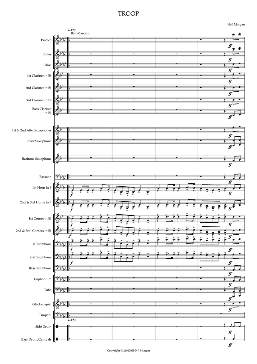 TROOP TROOP Concert Band scores gallery preview page 1