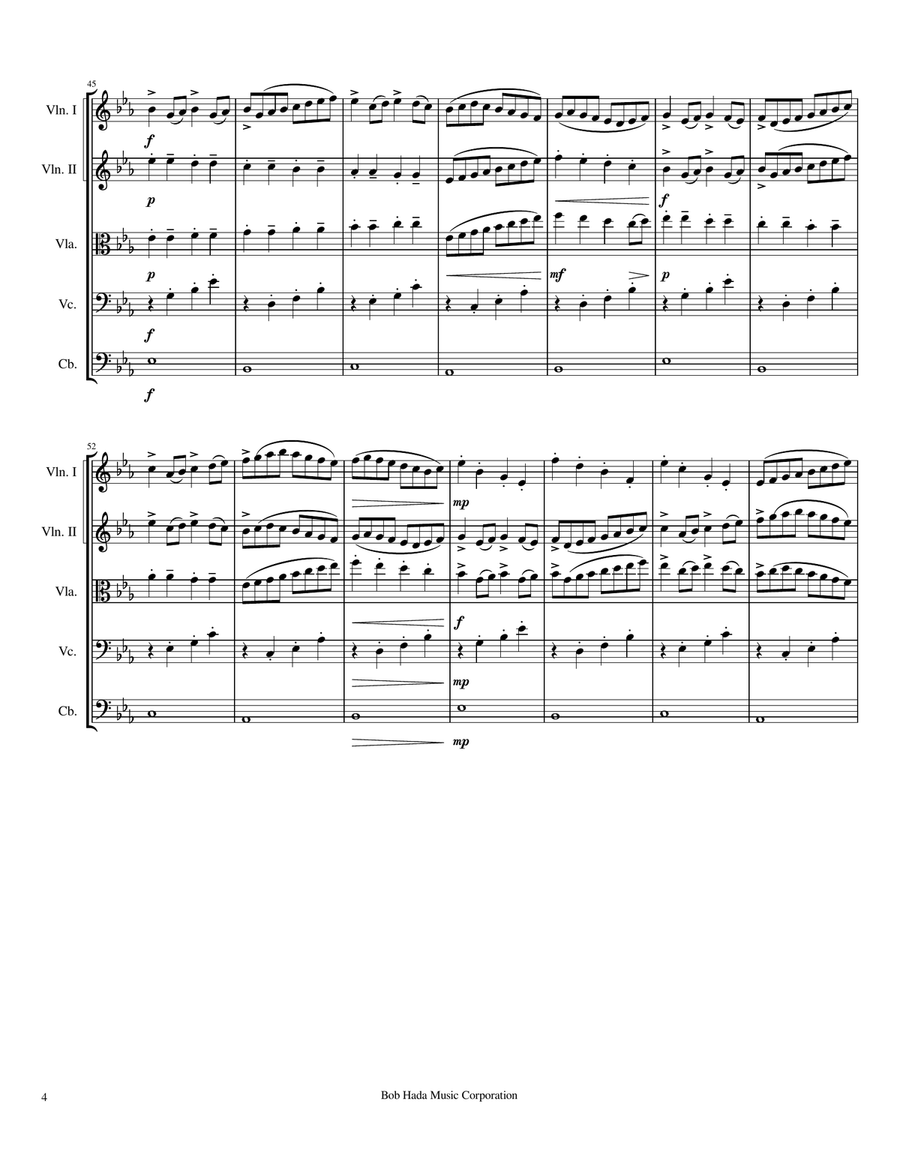 II Movement - Oh, My Sweet Angel String Orchestra scores gallery preview page 4