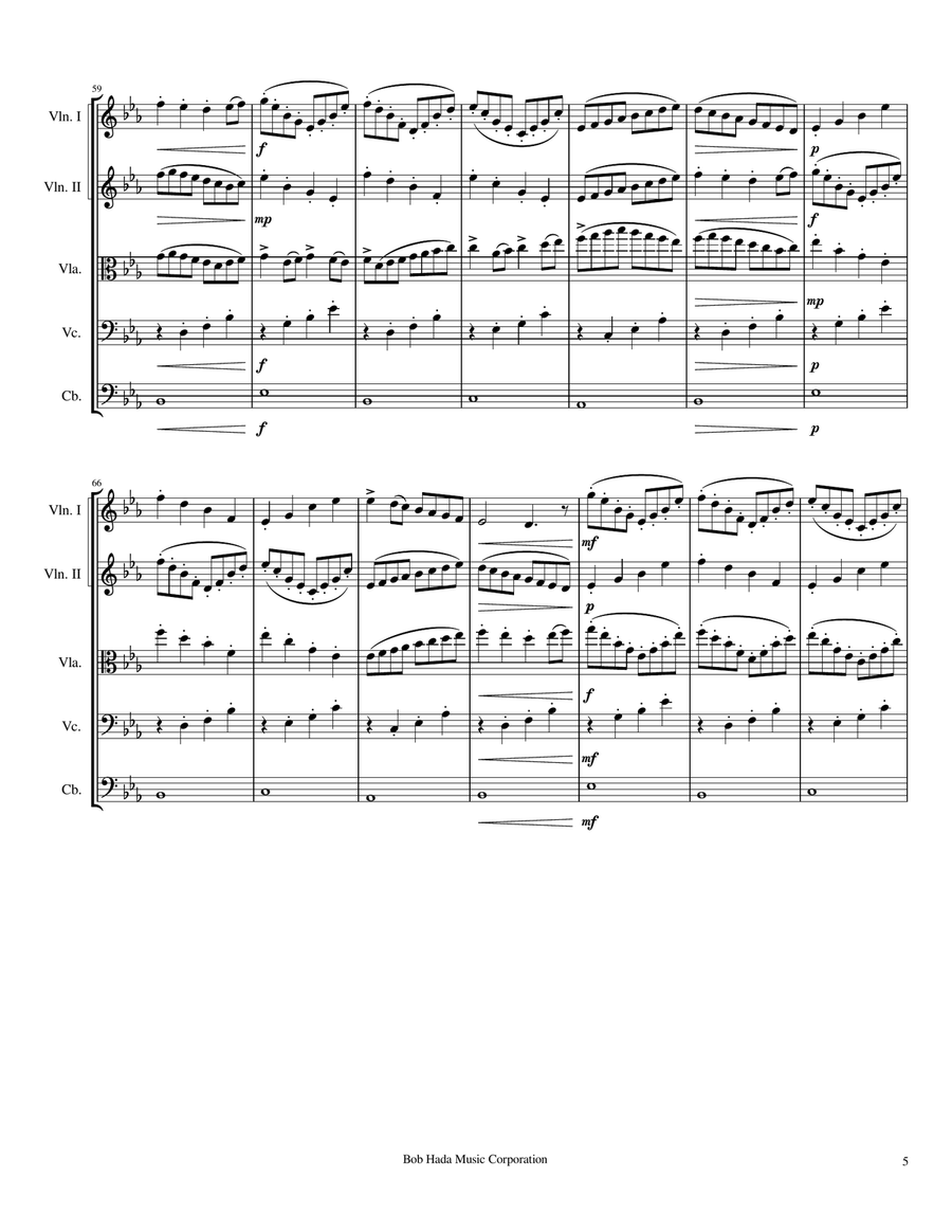 II Movement - Oh, My Sweet Angel String Orchestra scores gallery preview page 5